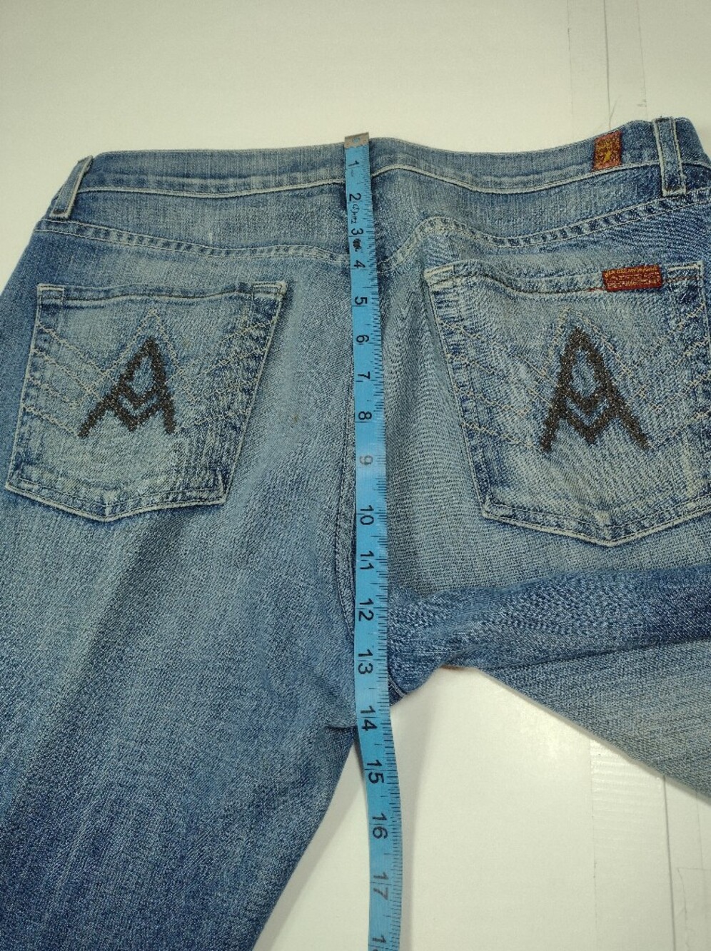 7 For All Men Kind t Blue Straight Leg Men's Jeans (33) - Picture 14 of 15